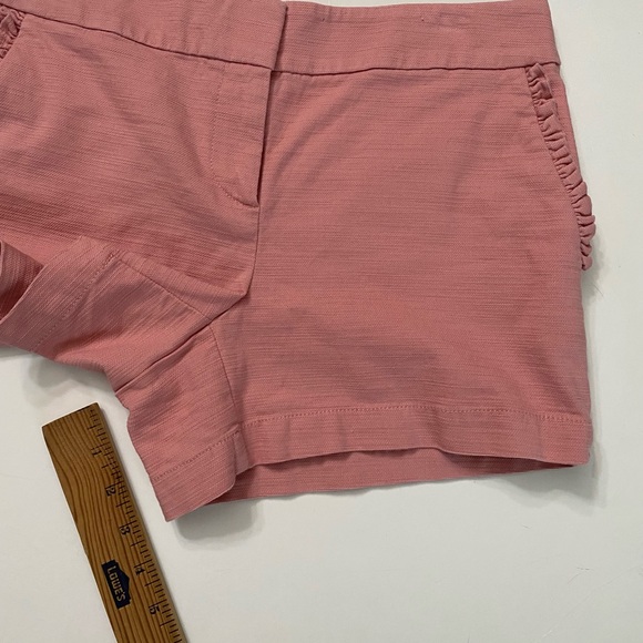 Loft Women’s Size 4 Blush Rose Pink Ruffle Detailing 4" china Shorts - Picture 5 of 12